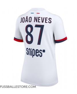 Günstige Paris Saint-Germain Joao Neves #87 Auswärtstrikot Damen 2025-26 Kurzarm